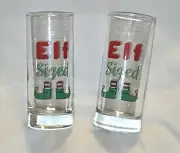 Elf Sized Shot Glass Set of 2 Shooter Glasses Two Ounce By Cristar