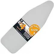 SAVUK 14x42 inch Ironing Board Cover and Pad, Adjustable Elastic Edge Fit, Extra Thick Padding, Heat Reflective, Easy Installation (Silver, 14" X 42")