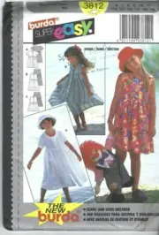 Burda Sewing Pattern 3812, Dress with Variations, Child 6 - 11, Uncut