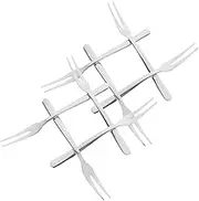 Holibanna Elegant 8-Piece Stainless Steel Fork Set Mini Forks for Salads Appetizers Fruits Desserts Partyware