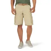 mens Dungarees New Belted Wyoming Cargo Shorts, Buff, 36 US