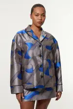 Amelia Graham Plus Size Printed Tailored Jacket