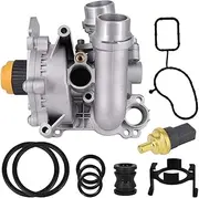 Aluminum Water Pump Assembly Fits for Audi A3 A4 TT VW Tiguan Jetta Golf GTI Eos Beetle CC 2.0T TSI Replaces 06H121026AB 06H121026CQ