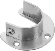 KOMBIUDA Heavy Duty Stainless Steel Closet Rod Holder Black Open Flange Bracket for Closet Rods Wall Mount Closet Pole Socket Closet Rod End Supports