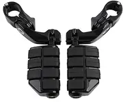 Motorcycle 1.25" 32mm Adjustable Highway Short Mount Foot Pegs Footrest Compatible With Harley Touring Compatible With Kawasaki(B)