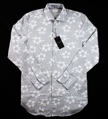 Ted Baker Mens Shirt M 15 1/2 x 34/35 Long Sleeve Button Front White $99 NEW