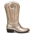 COCONUTS by Matisse Lasso Embroidered Metallic Round Toe Cowboy Womens Gold Cas