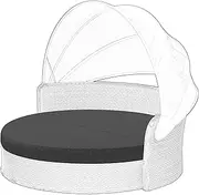 Cethytirko Outdoor Daybed Cushion Cover, 78" Replacement Round Bed Cushion Cover,Outdoor Waterproof and Fade-Resistant Sun Bed Outdoor Cushion Cover - Patio Round Daybed Cushion Cover, Cover ONLY