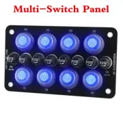 8 Gang Rocker Controls Switch Power Panel Blue LED for Car Boat Marine RV Truck (for: Renault)