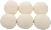 KOMBIUDA 6 Pack Organic Wool Static Tangle Laundry Balls for Washing Machine Dryer Natural