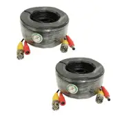 2x 60ft Pre-made All-in-One Video and Power cable fit Swann CCTV Security Camera