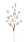 24" Red & White Marshmallow Spray / Christmas Pick