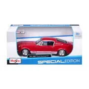 Maisto 1:24 Scale 1967 Ford Mustang GT Model Car Kids/Childrens Toy 3y+ Red