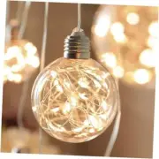 10.3FT Big Globe Bulb String Lights,9 G100 Bulbs,Built-in 15 LEDs Fairy