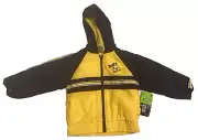 Mick Mack Boys Jacket Windbreaker Coat 24 Months Yelllow Blue Dad's Hero 34
