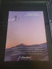 The Travelers Insurance 1990 Print Ad 8x11 Great To Frame