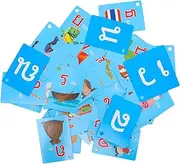 Kisangel 90Pcs Funny Words Flash Cards for Thai Language Learning Cards for Preschool Kindergarten Engaging Educational for Home Classroom