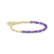 Buy Gold Member Charm bracelet with violet beads by Thomas Sabo online - THOMAS SABO Australia