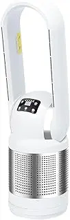 Yopower 3 in 1 Bladeless Tower Fan, Heater Cooler Fan with HEPA Filter Air Purification, 30° Manual Tilt, Remote Control, 8 Speeds, 8H Timer, 80° Oscillating, 1400W Air Circulator Fan for Home, Office