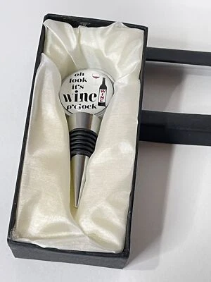 Wine Bottle Stopper It's Wine O'Clock Novelty Humor
