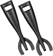 MOTHNUR 2pcs Tongs Cookware Holder Cooking Tools Roasting Holder Barbecue Plate Clips Reusable Steak Plate Fork Steak Cooking Auxiliary Tools Frying Pan Edge Clip