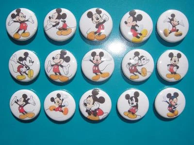 Mickey Mouse buttons flat backs or pin badge cabochons embellishments magnets