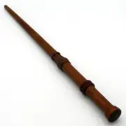 15" Yusuf Kama Hand Turned Mahogany Wood Magic Wand Wizard Witch w/ Velvet Bag