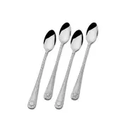 "Towle Living Antigua Frost Iced Beverage Spoons Set Of 4 Stainless Steel"