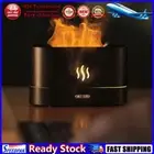 LF# Portable Mute Flame Light Humidifier Aroma Diffuser for Home Office (Black)