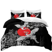 Artistic Flowers and Storks Quilt Cover
