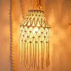 Bohemian Lampshade Hanging Lamp Shade Nordic Pendant Light Cover Handmade Woven