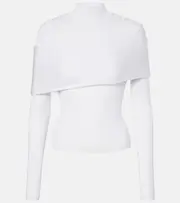 [Mugler] Mugler Ribbed-knit top AU 14 white