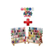 Simthread 100pcs Upgraded Thread Holder/Spool Huggers&Simthread 120 Madeira C...