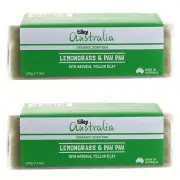 (2) TILLEY AUSTRALIA ORGANIC LEMONGRASS & PAW PAW NATURAL YELLOW CLAY SOAP BAR