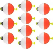 Weighted Bobbers for Fishing - 10 Pack Foam Weighted Bobbers | Push Button Buoys, EVA Foam Oval Shape, Angler Supplies for Panfish Bass Trout