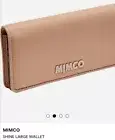 MIMCO SHINE LARGE LEATHER Wallet In Almond + MIMCO Dust Bag ❤❤❤