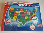 Melissa & Doug U.S.A. Floor Puzzle NEW
