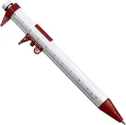 Generic 0-100mm Roller Ball Point 1.0mm Blue 2 in 1 Vernier Caliper Vernier Caliper Ballpoint Pen Student Stationery Measuring Tools for Engineer Woodworkers Carpenter Student