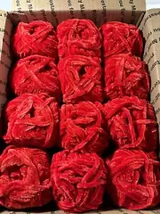 12 SKEINS PREMIER YARN JUST CHENILLE CHUNKY YARN BUNDLE, COLOR RED/CRIMSON