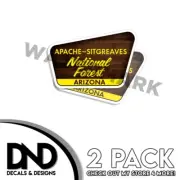 Apache–Sitgreaves National Forest Arizona Decals 4" x 2.6" Park Sign 2 Pack