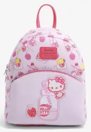 Loungefly Hello Kitty Strawberry Milk Mini Backpack NWT IN HAND