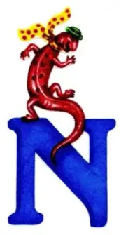 newt letter n fabric applique iron on silly not embroidered 4 inch crafts