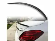 4D Carbon Fiber Look ABS Trunk Spoiler For Mercedes Benz C205 Coupe A Style