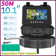 10.1" Self-Leveling Sewer Drain Inspection Pipe Camera 512HZ signal DVR 7mm 50M