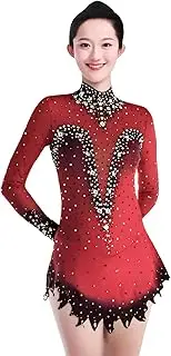 [Zagitova] Ice Figure Skating Dress for Girls Open Back Gradient Women Competition Dance Outfits with Shiny Rhinestone