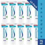 10 x Sensodyne Toothpaste Original Teeth Sensitivity Relief Pepper mint 75ml