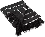 DII Woven Loop Throw Collection, 50x60, Black