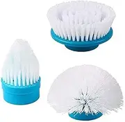 3X Replacement Brush Heads for Hurricane Spin Scrubber, Multi-Function Set of Flat,Dome,Corner for Bathroom and Kitchen
