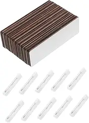 jojofuny 10pcs Wooden Name Tags for Sublimation Blank Identification Badges with Pins Reusable Craft Tags and Practical Wooden Name Plates for Events and Personal Use