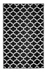 Recycled Plastic Outdoor Rug Waterproof Reversible Tangier Black White